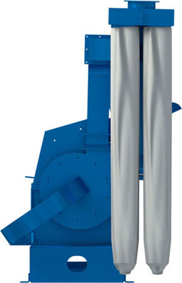 Hippo Hammer Mill 47 right Left view of a rendered design of a hippo hammer mill.