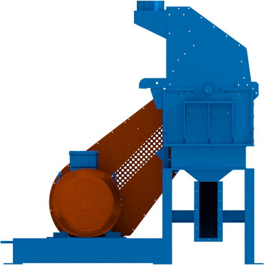 Hippo Mammoth right Large Hippo Hammer Mill industrial. Right side.